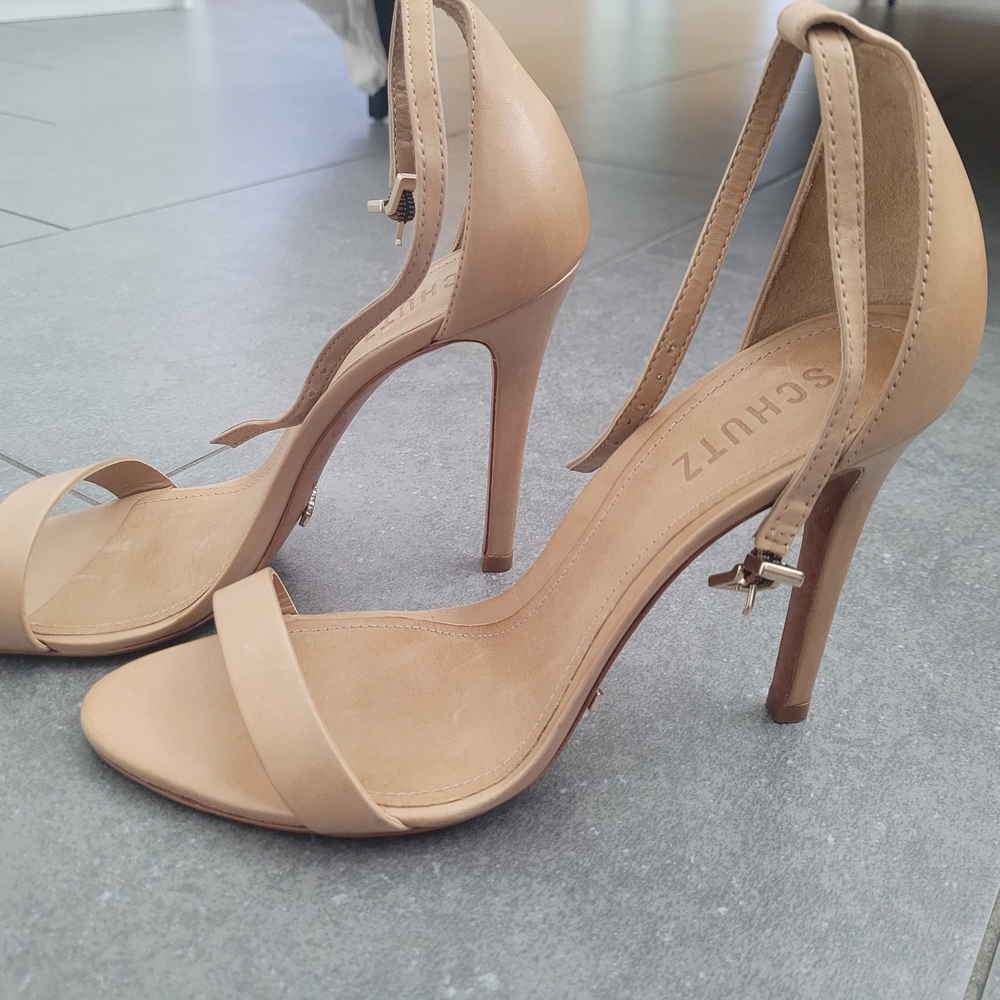 Schutz Cadey Lee Tan High Heel Sandals